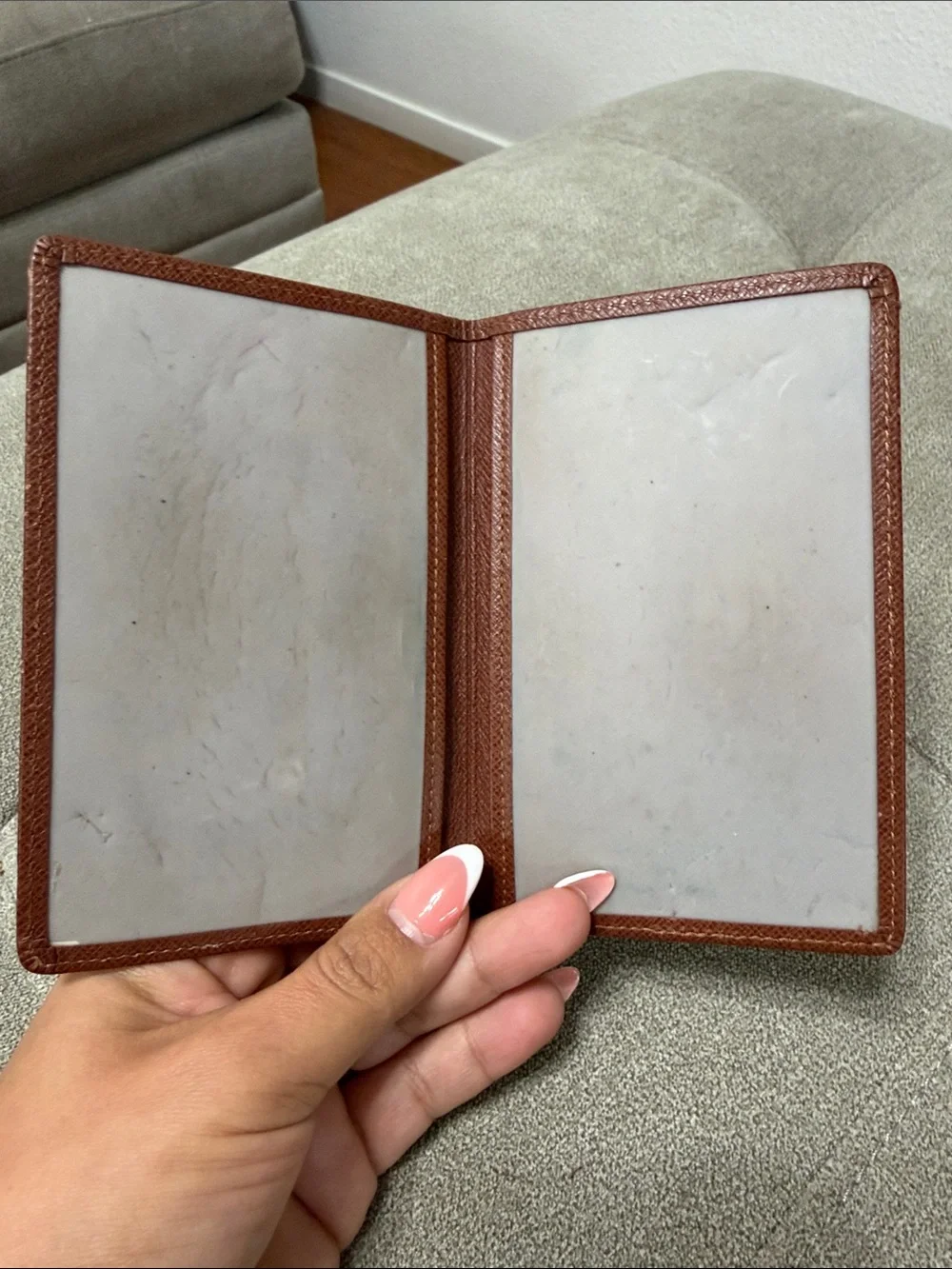Louis Vuitton Brown Textured Leather Card